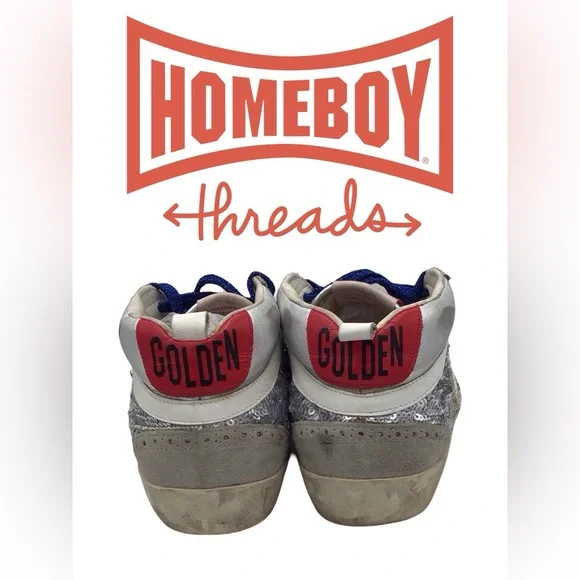 Golden Goose Deluxe Brand Silver Sneakers Women’s size EURO 37 US 5.5 - Picture 6 of 7